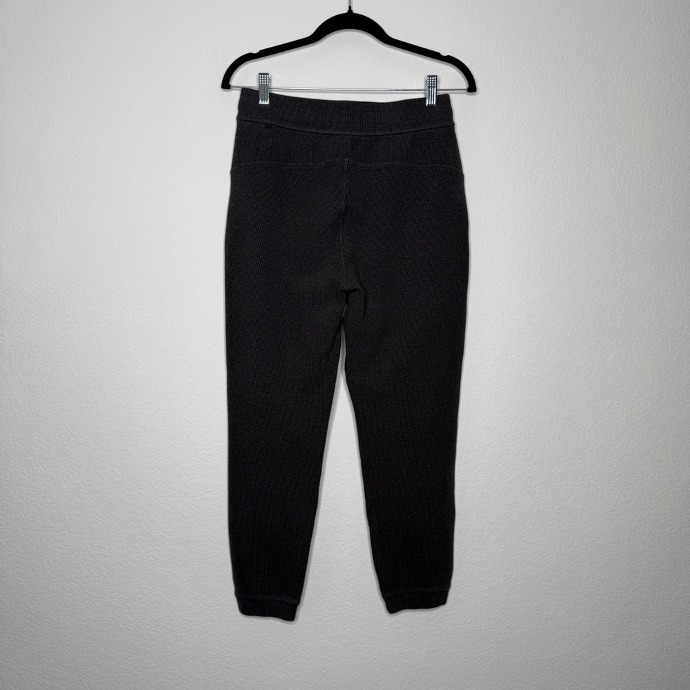 Lululemon Ribbed High Rise Joggers Gray Drawstring Pockets 25" Inseam Size 6 - Picture 3 of 7